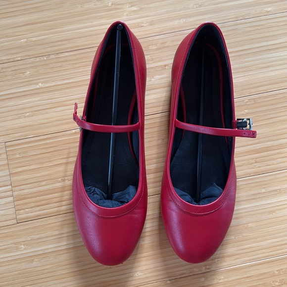 M. Gemi ‘The Margherita’ Mary Jane flats in Sunset Red, size 37 - Picture 6 of 14